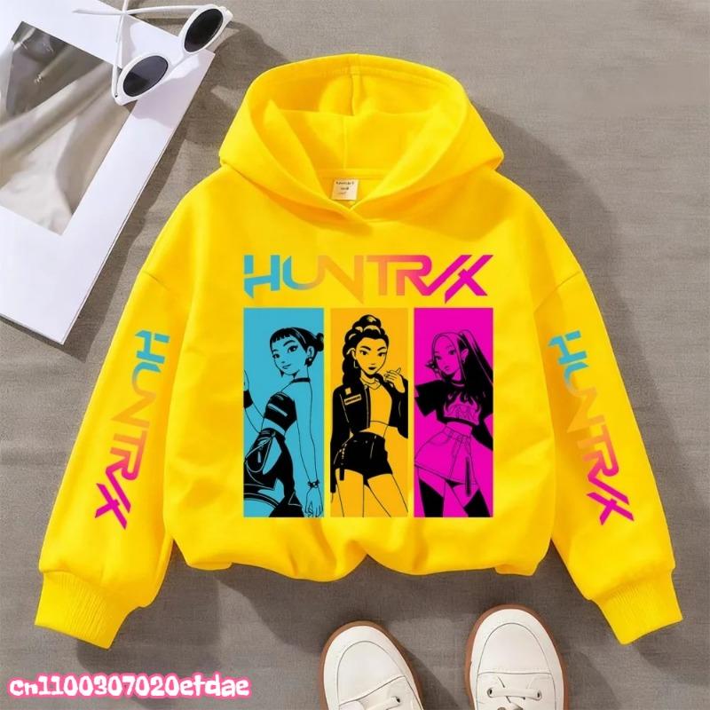 Fashion Women's Hoodie K-Pop Demon Hunters Print Kids Hoodie Pullover Girl Tops Spring And Autumn Leisure Sweatshirr Clothing