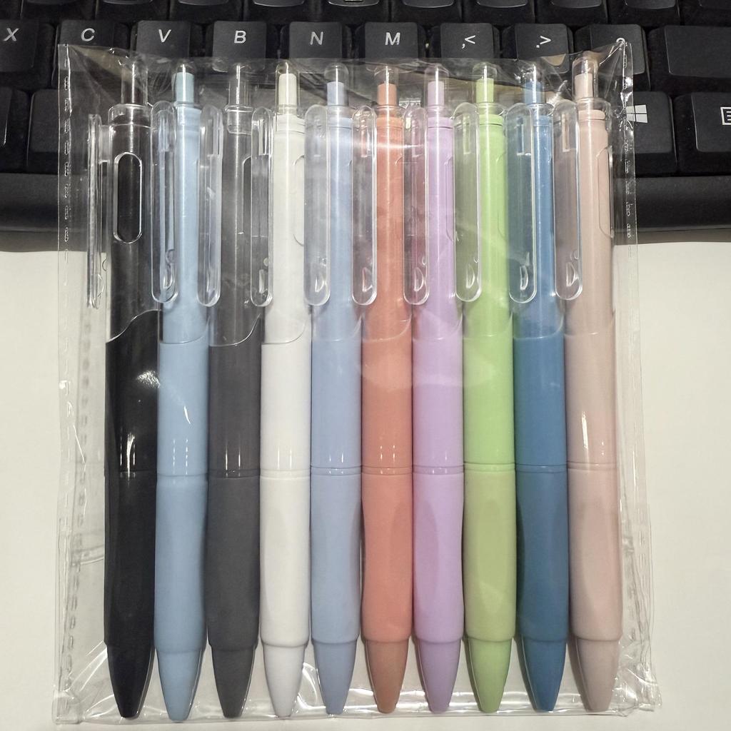 Press-Type Quick-Dry 0.5mm White Pen - Ideal for Students & Exams, Black Ink, Neutral ST Head, Perfect for Signing & Practice