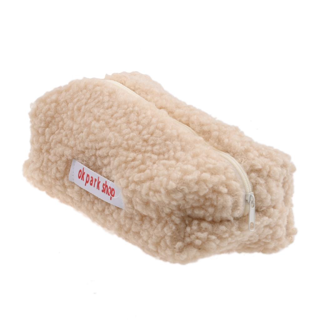 New Plush Cosmetic Bag Women Girl Large Capacity Cute Stationery Travel Makeup Organizer Females Toiletry Storage Pouch