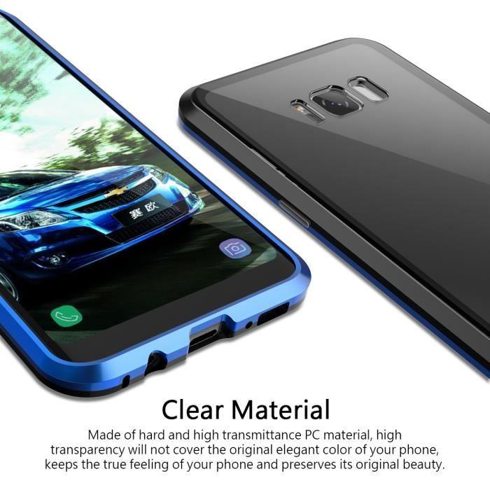 Fodral - SMARTLEGEND - Galaxy S8 - Hårt - Magnetiskt - Avtagbart - Svart + Blått