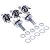 5Pcs Rv17 With Switch Potentiometer B1K 2K 5K 10K 20K 50K Handle Length 15Mm 5Pin Switch Carbon Film Potentiometer
