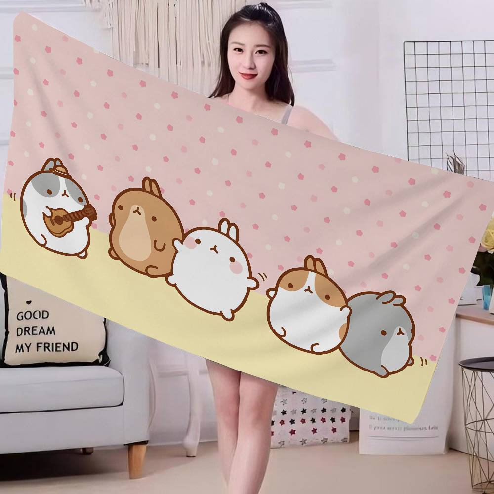 Character Molang Big Microfiber Beach Towels Quick Dry Towel Sand Beach Towels Pool Towel for Travel Swim Pool Yoga