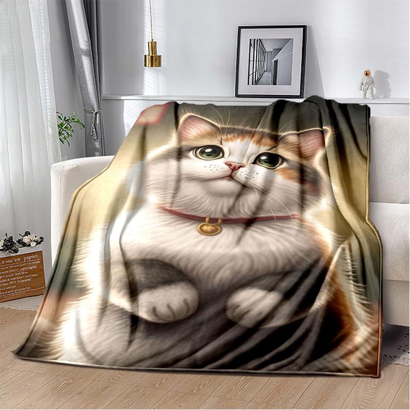 29 Stil Cartoon Niedliche Glückskatze, Perserkatze, Ragdoll Decke, Weiche Überwurfdecke für Zuhause Schlafzimmer Bett Sofa Überwurfdecke Kinder