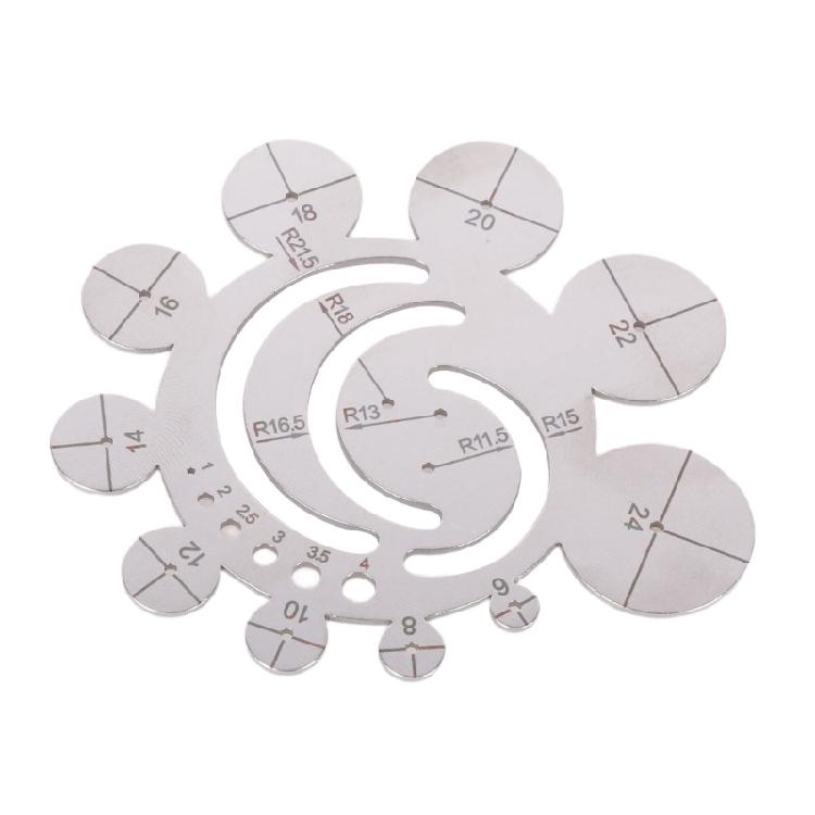 

Stainless Steel Circle Template Round Leather Cutting Tool Corner Cutter for Measurement in Various Crafting Tasks 1