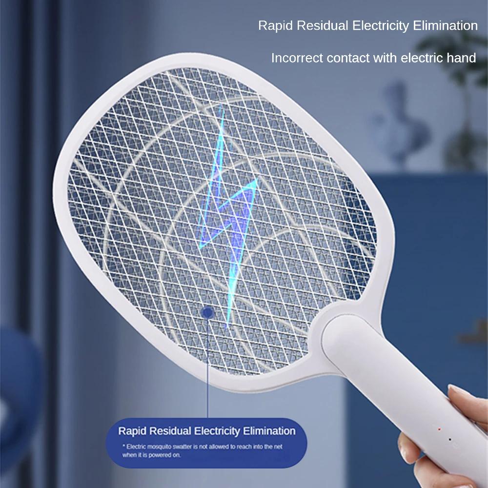 Mosquito Killer Lamp USB Rechargeable Electric Foldable Mosquito Killer Racket Fly Swatter Repellent Lamp Zapper Insects Racket