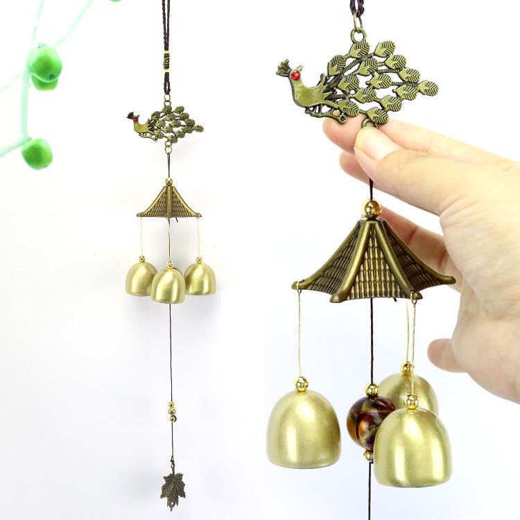 D5 Retro Wind Chimes Copper Wind Bell Hanging Pendants Garden Decorations Outdoor Oriental Lucky Pendants Home Room Decor Items