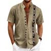 Herren Retro Muster 3D Druck Hemd Button-Up Hemd Freizeithemd Sommerhemd Kurzarm Tägliche Urlaubsbekleidung