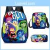 Inside Out Brain Characters Kids School Backpack Set With Lightweight Oxford Material For Elementary Students