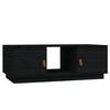 Coffee Table Black 100x50x35 Cm Solid Pine Wood