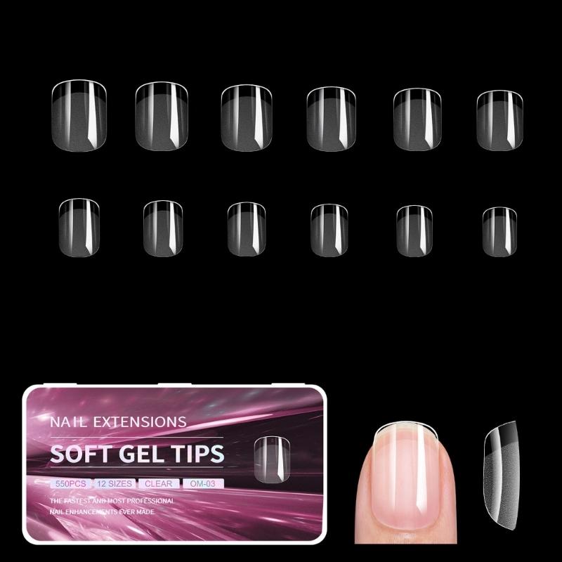 Gel Nail Tips Pre filed Almond/Stilettos/Square/Coffin Nail Tips Full Cover Nail Tips Press On Nail Artificial Fake Nail