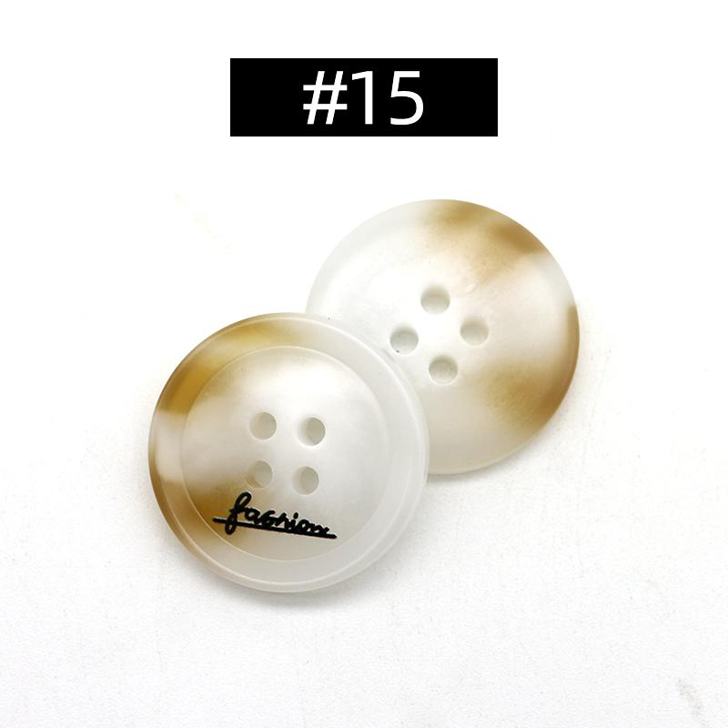 20Pcs Resin 4 Holes Buttons Sewing Accessories Size Complete For Clothing Decorative Plastic Buttons Handmade Diy