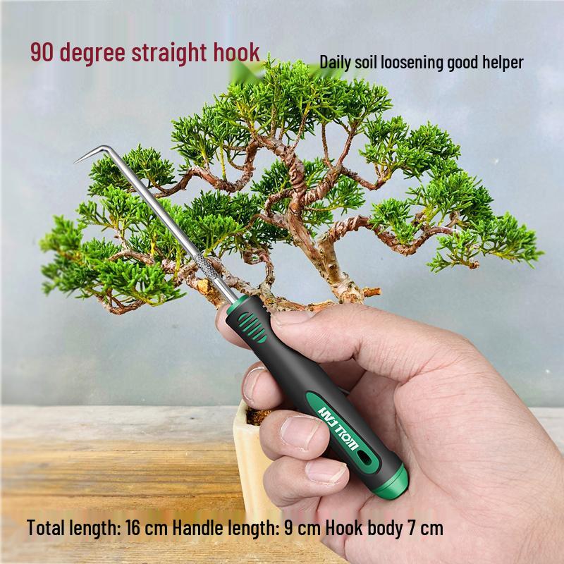 Bonsai & Potted Plant Soil Loosening Hook for Agriculture & Weeding