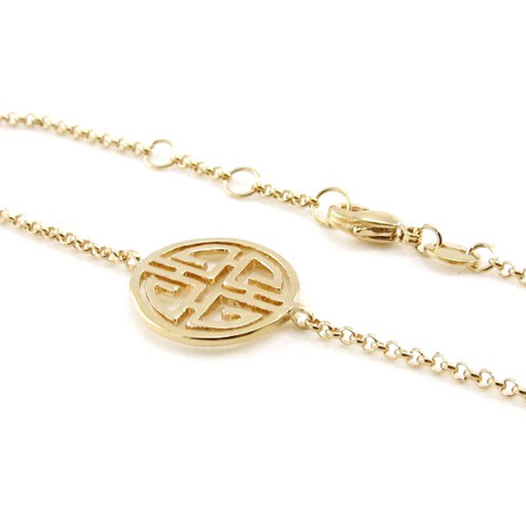 Les Trésors De Lily [J0159] - Bransoletka pozłacana 'Fengshui' złota - 15 mm