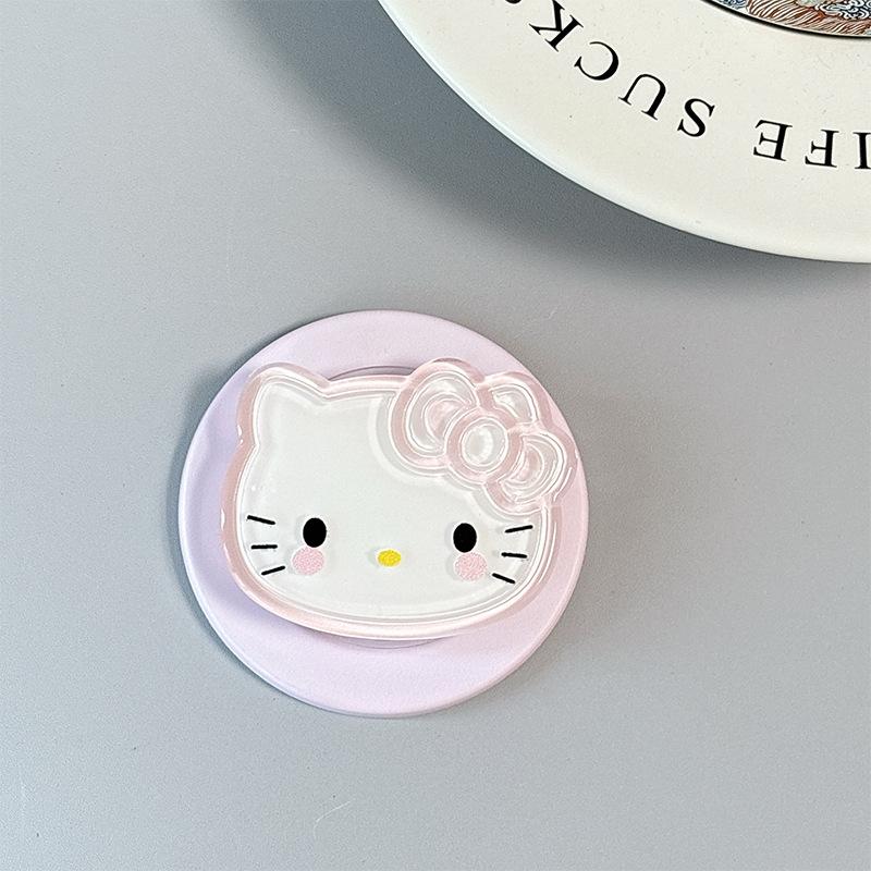 Cute Cartoon Small Fresh Kt Cat Mobile Phone Airbag Bracket Magnetic Desktop Paste Girl Cream Wind Ring