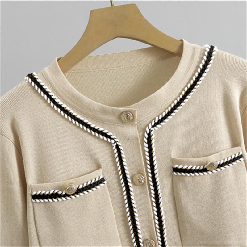 Autumn And Winter Fashion Temperament Knitted Cardigan Set For Women Slim And Fragrant Style Two Piece Set