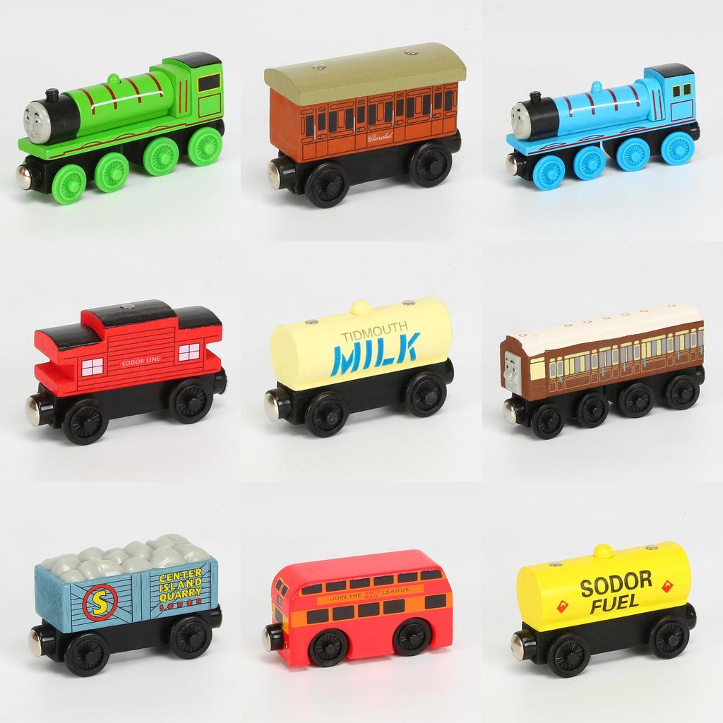 Colorful Wooden Magnetic Train Set For Kids With Interactive Push-pull Features