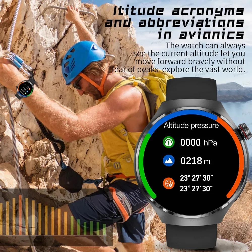 2025 Новые часы Pro GPS NFC Смарт-часы Мужские 360*360 AMOLED Экран Пульс Bluetooth Звонок IP68 Водонепроницаемые Мужские Смарт-часы