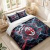 Bedding Set 1 Duvet Cover 2 Pillowcases AC Milan Print Bedroom Home Decoration