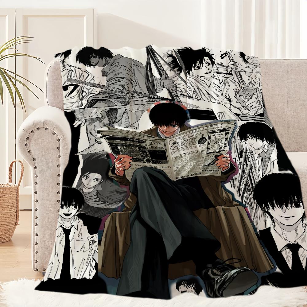 

Anime Yoichi Nagumo Sakamoto Days Blanket Plush Nap Sofa rug for Living Room Warm Office Bedroom Birthday Home Travel Kid Gifts 30x40in