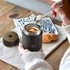 FEIJIAN Vacuum Insulated Soup Wide Keeps Soup Hot or Soup Lunch Bento Box with Spoon and Dedicated Perfect for Miso Club Brown Jar, 500ml, Mouth,