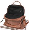 Winter Europäischer und Amerikanischer Retro Vielseitiger Rucksack für Damen mit High-End Doppel-Colorblocking Quasten-Rucksack