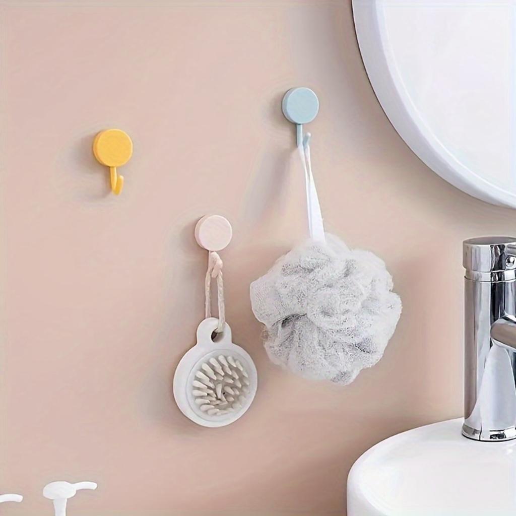 10Pack Adhesive Hooks Cute Utility Hooks, Key Hooks for Wall Decorative, for Hanging Hat, Towel, Key.