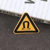 Embroidery logo triangle traffic sign badge clothing accessories English letter patch embroidery cloth sticker