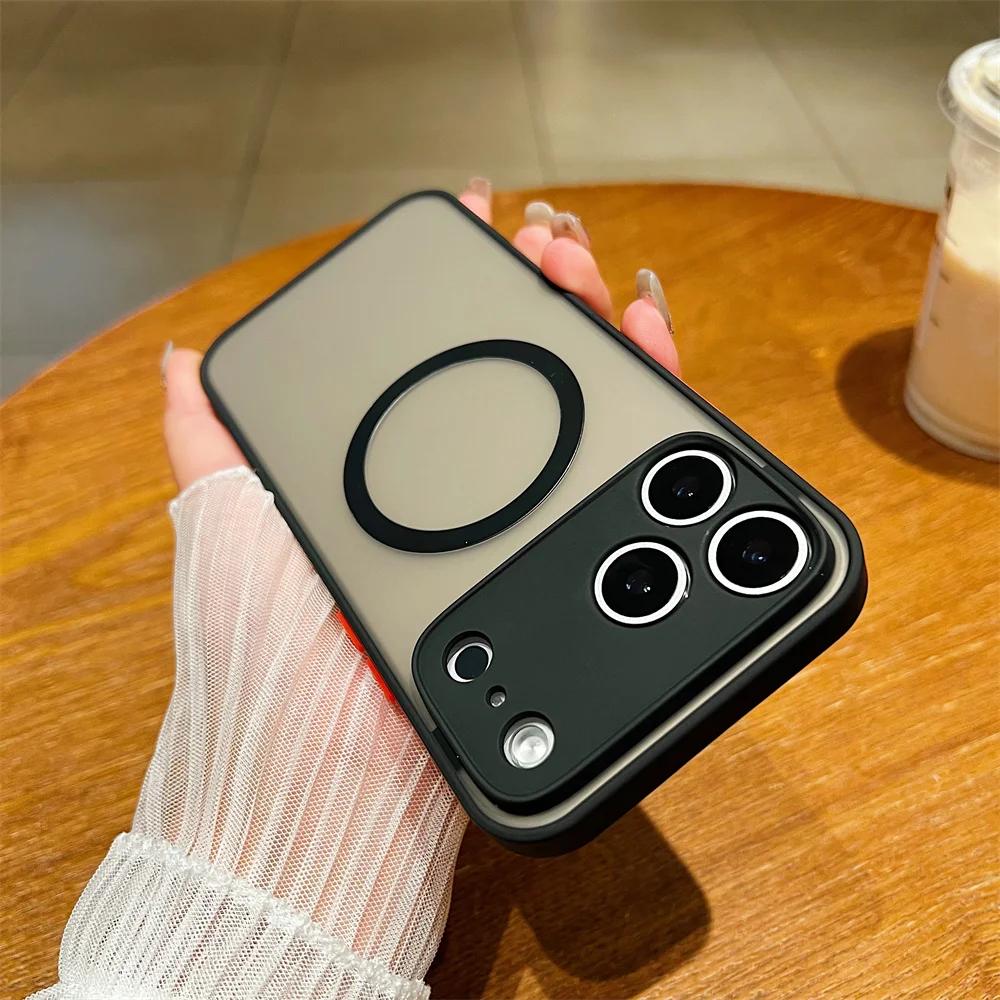

Wireless Charge Magnetic for Magsafe Phone Case for IPhone 17 AIR 16E 15 14 13 12 11 Pro Max X XS Max 7 8 Plus Transparent Cover iPhone 14