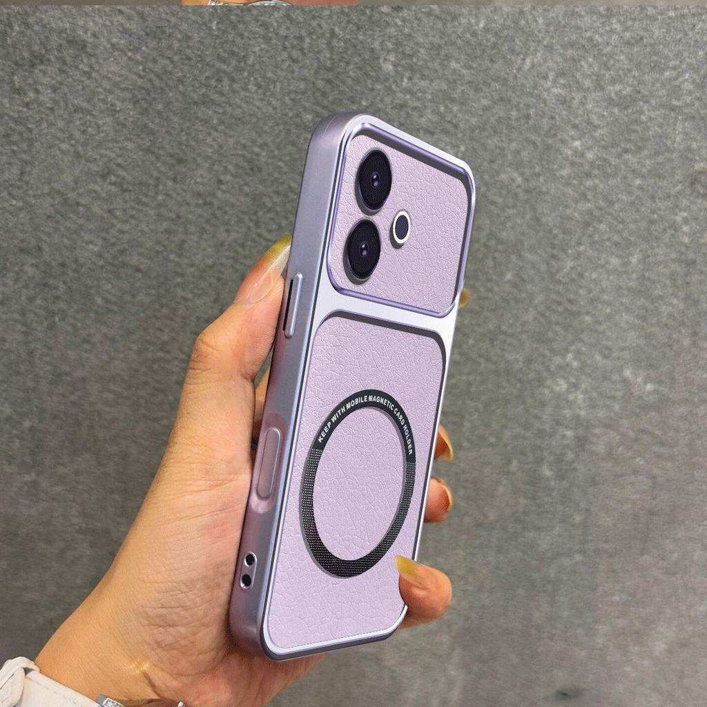 Upgraded Big Lens Protection Case for OPPO A5 Pro 4G/5G,A3 Pro 5G Luxury Leather Casing with Magnetic Ring