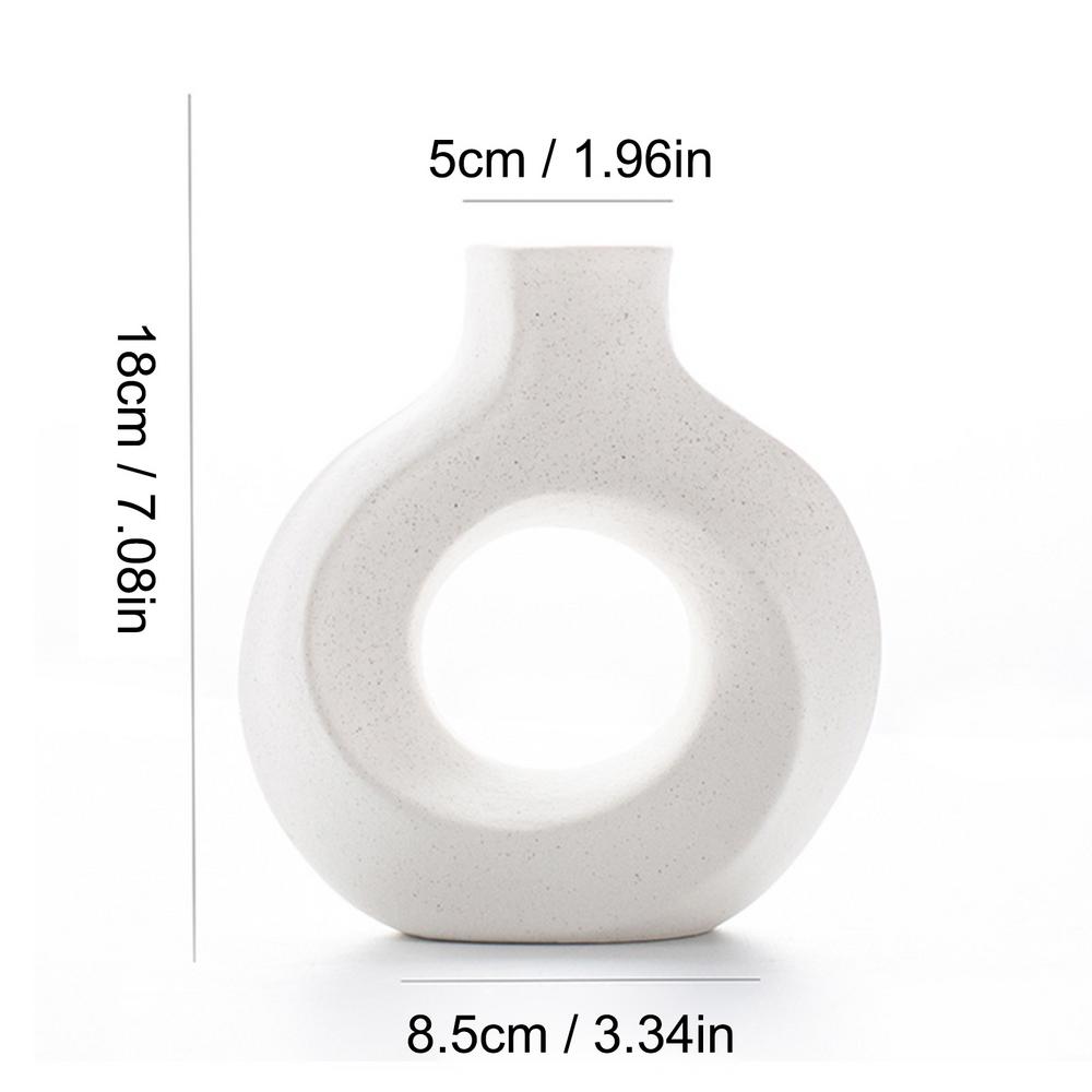 

White Ceramic Vase Round Creative Ceramic Vase Modern Home Decor White Vases For Decor Multiple Uses For Modern Home Minimalist