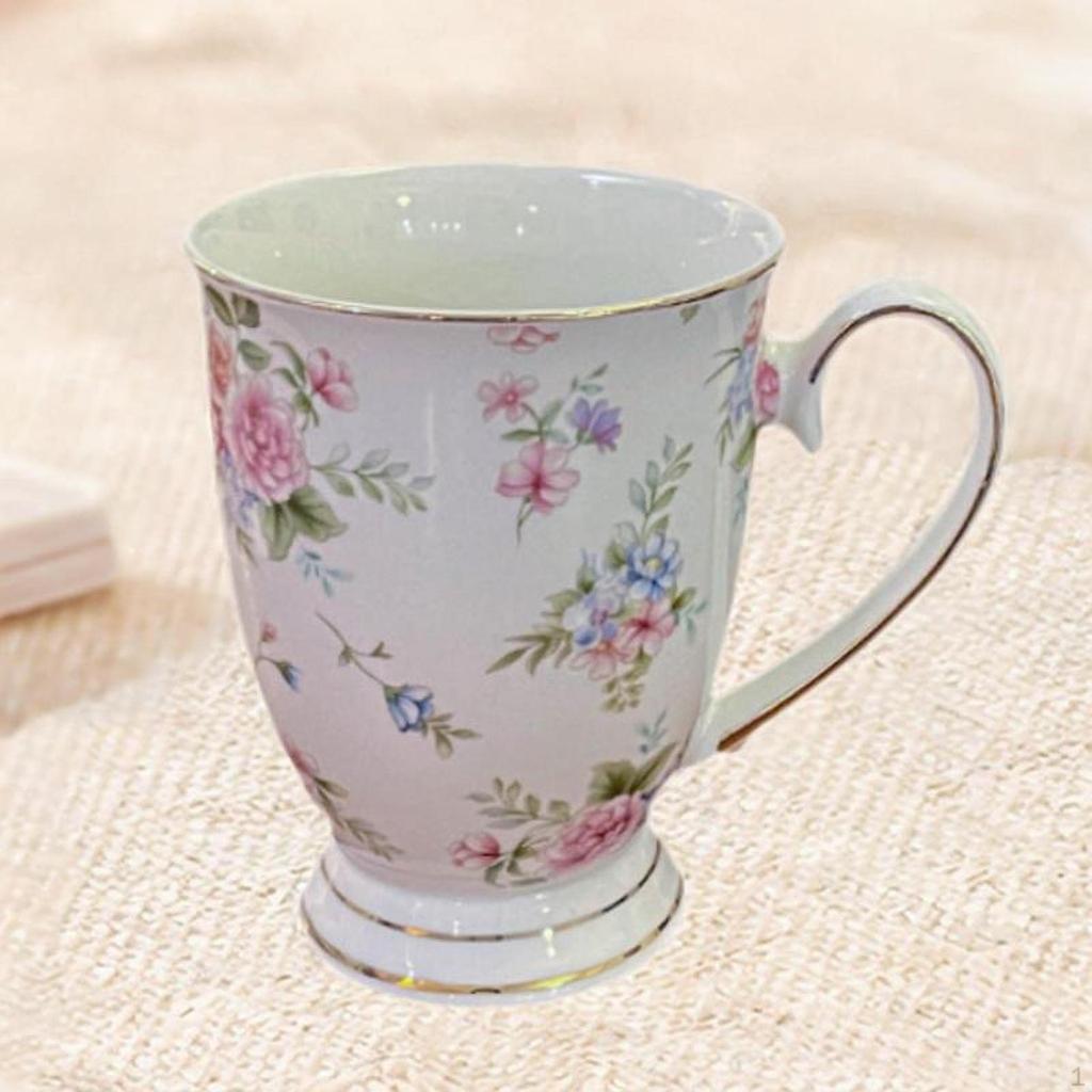 Tea Mugs Cups 180ml300ml Coffee Capacity Gifts Floral Design With Saucer Ornament For Home