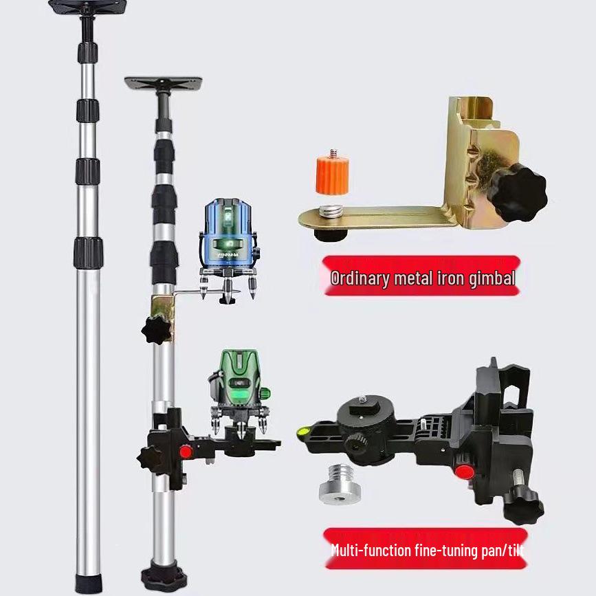 Infrared Telescopic Leveling Bracket for Woodworking and Ceiling Support