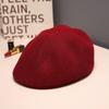 Béret Métal Polyvalent Style Coréen - Chapeau de Peintre Tricoté Mode Décontractée pour Femmes