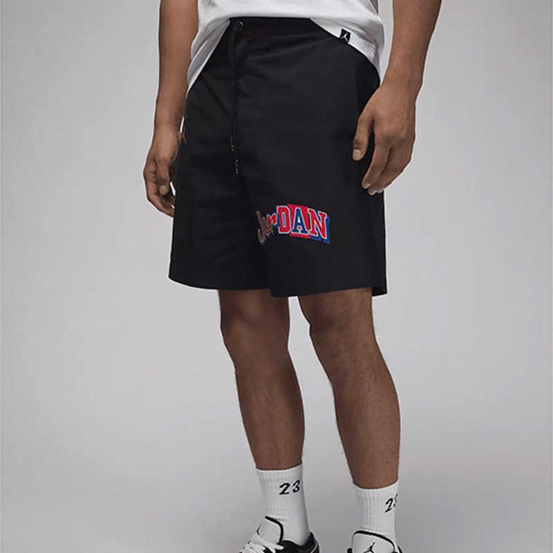 Jordan Alphabet Logo Print Basketball Sports Casual Shorts Men Bottoms Black FQ0361-010