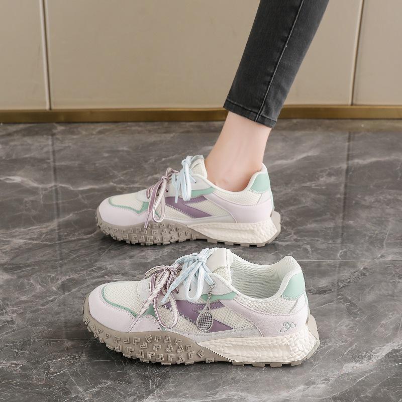 2025 Dames Retro Forrest Gump Høydeøkende Treningssko med Doble Lisser for Vår & Høst