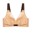 Lace Front Closure Racerback Push Up Bra, Wireless No-Gap Anti-Sag Shaping Bra for Small Bust Women