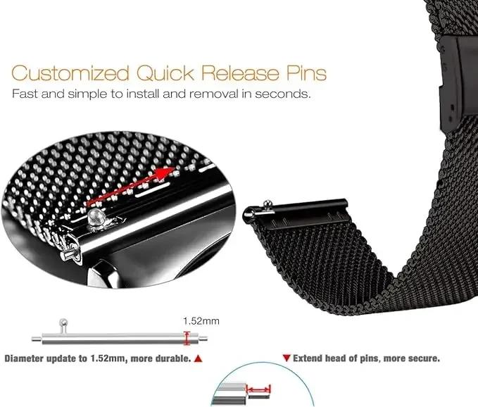 20mm 22mm Milanaise Armband Für COLMI P71 P81 Uhrenarmband Für COLMI M42/C81/C60/P68/P73/P76/V68 Metall Edelstahl Armband Zubehör