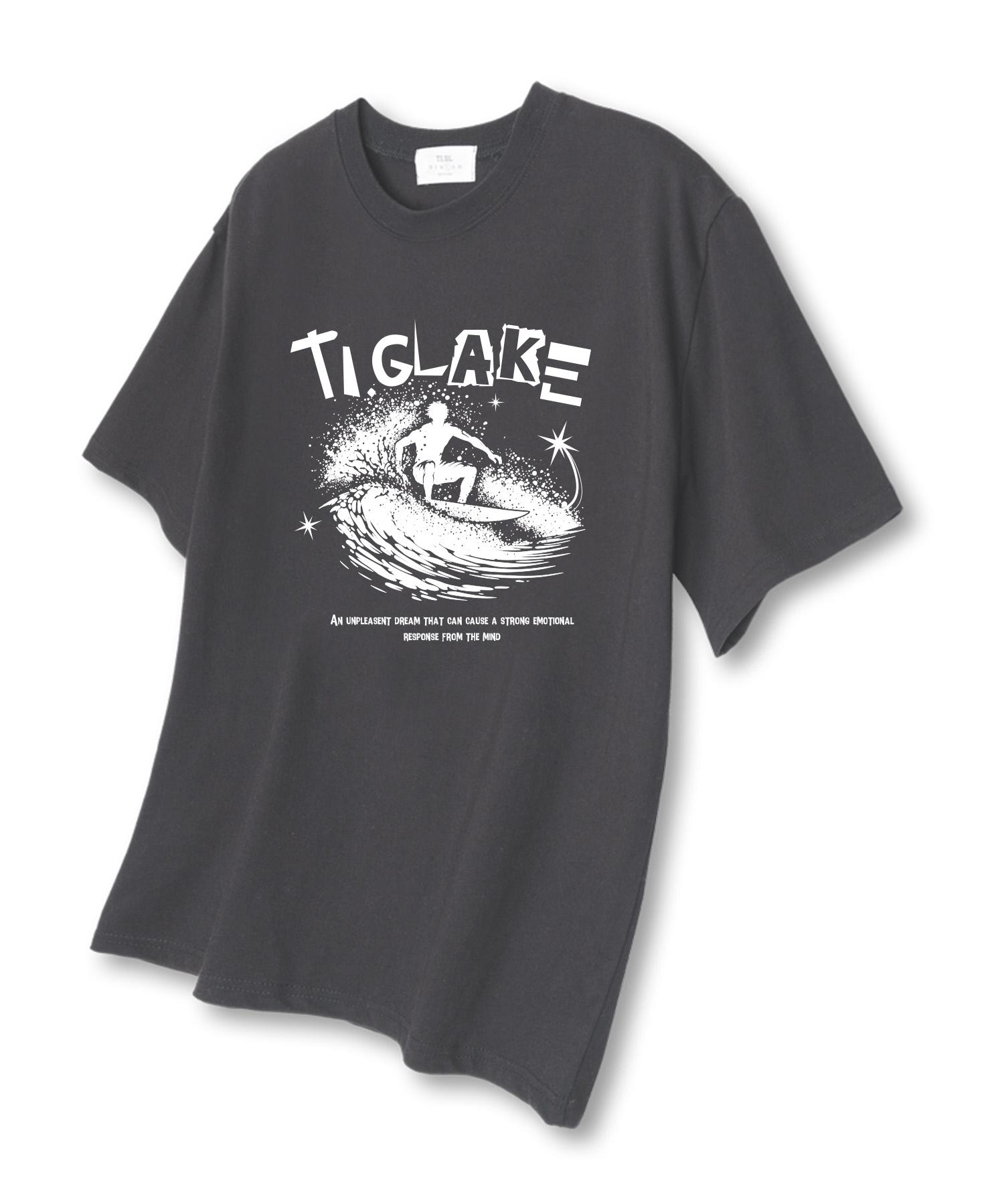Tee Glake Surfboy Oversized Short Sleeve T-Shirt Dark Gray L