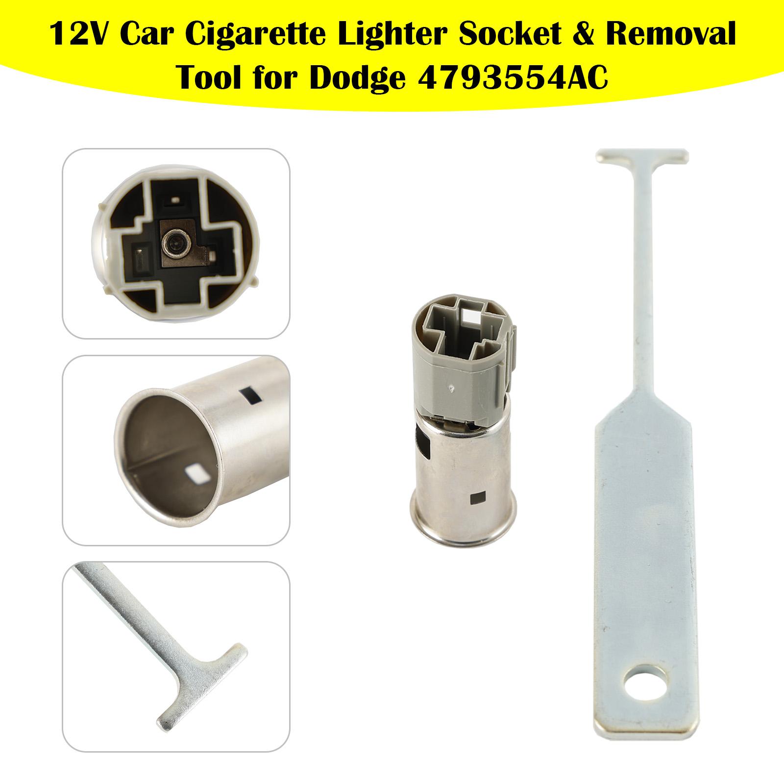 

12V Car Cigarette Lighter Socket & Removal Tool for Dodge 4793554AC