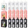 8pcs Gift Bags with Transparent Window Handles White/ Pink Gift Wrap Tote Bags for Birthday Party Favor Bags Weddings Present Festivals Party