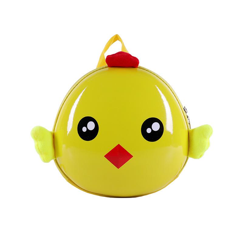 Cute Cartoon Pig Children's Backpack Stylish PVC Eggshell Kindergarten Schoolbags for Boys and Girls Preschool Student Book Bag