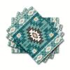 4Pcs Linen Turquoise Table Mat Native American Decor Kitchens Restaurants Non Slip Heat-resisting Home Gatherings Placemat