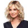 European and American Women's Short Curly Wig, Golden Gradient High-Temperature Fiber Hairpiece