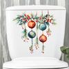 Christmas Cartoon Toilet Sticker Self Adhesive Removable Bathroom Home Decor