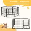 8 Panels Heavy Duty Puppy Playpen, for Small and Medium Dogs, Indoor and Outdoor Use - Black
