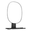 Shower Mirror No Drill Wall Mount Water Proof Space Saving Fogless Shower Mirror for Bathroom Black