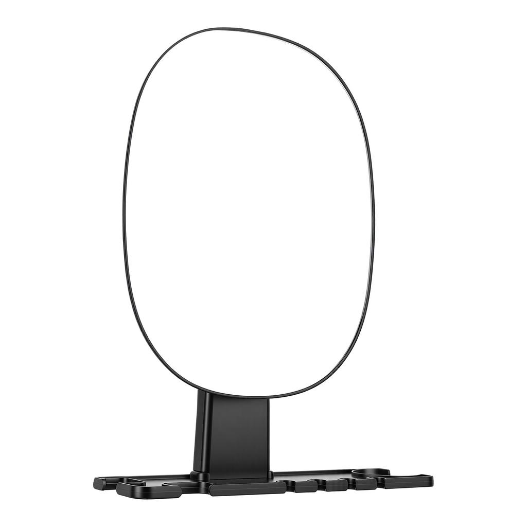 Shower Mirror No Drill Wall Mount Water Proof Space Saving Fogless Shower Mirror for Bathroom Black