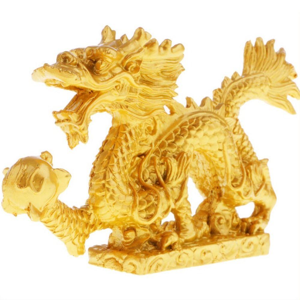 Art Dragon Zodiac Statue Desktop Decor Home Decoration Dragon Ornaments Traditional Chinese Zodiac Creative Animals Sculpture