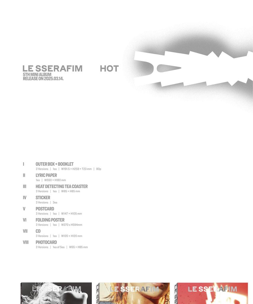 (Standard Ver.) LE SSERAFIM [HOT] 5th Mini Album