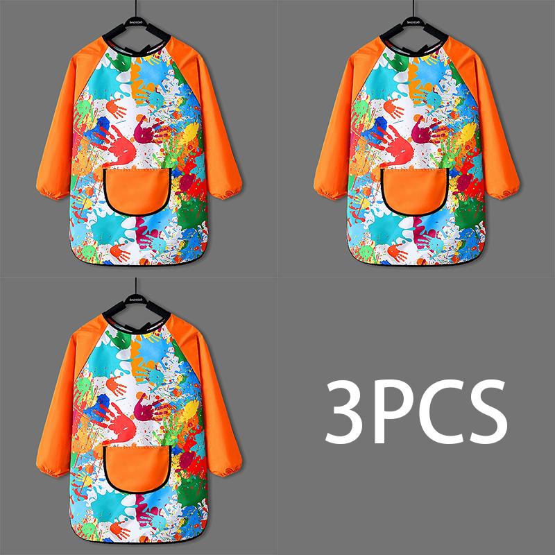 Paint Apron for Children Art Apron - Waterproof Long Sleeved Cover Children's Apron, Childrens Drawing Kindergarten WQ005